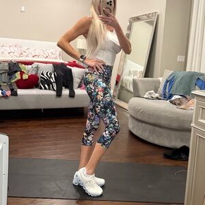 3 PAIRS of Lululemon athletics: black camo, modern multicolor, and olive green